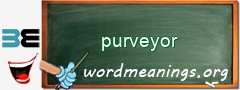 WordMeaning blackboard for purveyor